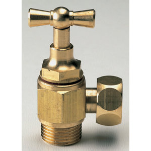 Robinet de chasse WC équerre, en laiton brut brossé, 12x17 mm