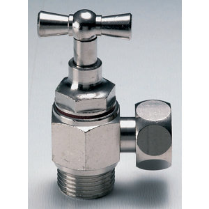 Robinet de chasse WC équerre, en laiton nickelé chromé, 12x17 mm