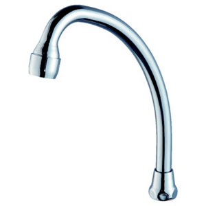 Robinet bec tournant en col de cygne avec aérateur en laiton 15x21 mm L. 200 mm