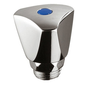 Tête à potence universelle pour robinet d'arrêt, croisillon métallique, entrée/sortie 15x21 mm