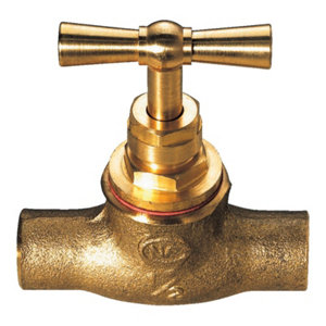 Robinet d'arrêt à potence à souder pour purge Ø 14 mm