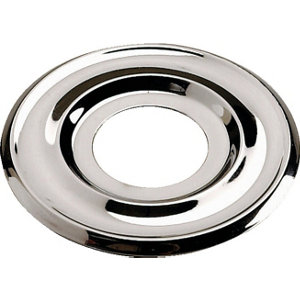 2 rosaces plates laiton chromé pour moulures Ø 27 x 15 x 21 mm