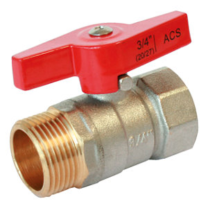 Vanne à boisseau sphérique M/F - 15x21 mm manette papillon