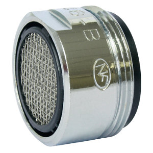 Aérateur pour robinetterie, chromé mâle 24/100 mm