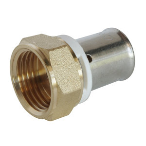 Raccord PER droit femelle à sertir 15x21 mm - Ø 16 mm 