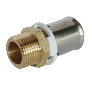 Raccord PER droit mâle à sertir Ø 16 mm 12x17 mm