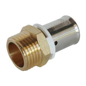 Raccord PER droit mâle à sertir Ø 16 mm 15x21 mm