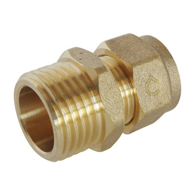 Raccord droit à compression SOMATHERM FOR YOU pour tube PER M1521 Ø 12 en laiton