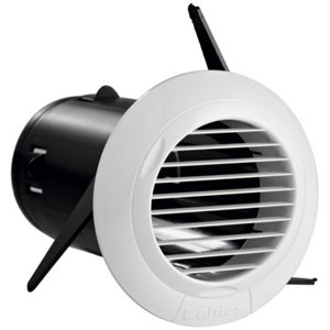 Kit manchette trident + bouche d'extraction blanc diam. 80 mm