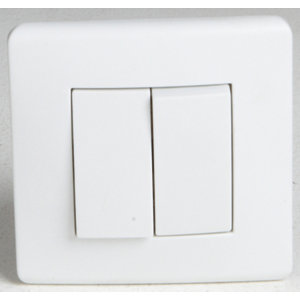 Interrupteur double va-et-vient "Antaria II" blanc