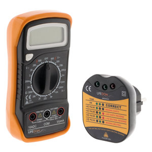 Lot multimètre digital + testeur de prise