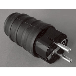 Fiche caoutchouc 2P+T 16A Mâle