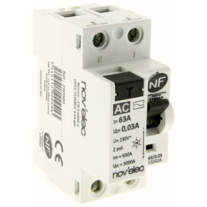 Interrupteur différentiel 30 mA 63A type AC