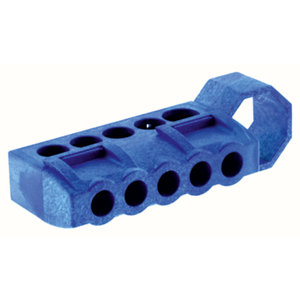 Bornier neutre 5 connexions - Bleu