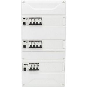 Tableau pré-équipé T3 3R 39 modules blanc