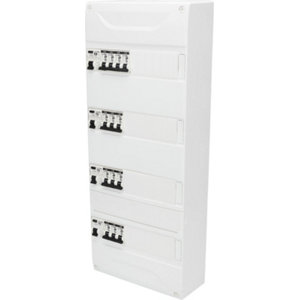 Tableau pré-équipé T6 4R 52 modules blanc