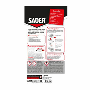 Colle bi-composants epoxy rapide transparente - 25 ml