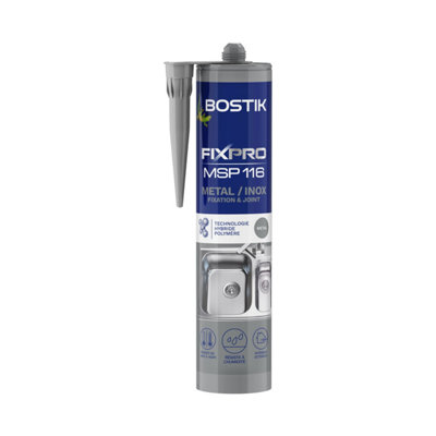 BOSTIK Mastic fixpro msp116 métal inox cartouche 290ml - vue 3