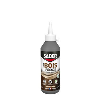 Colle Bois Sader PRO D3 Bois Humide Translucide 250 g - vue 2