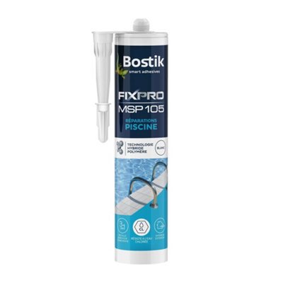 Colle De Fixation Msp105 Réparations Piscine Couleur Blanc - Cartouche 290 Ml