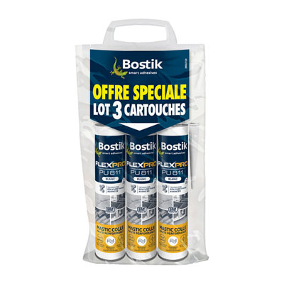 BOSTIK Lot de 3 Mastic colle flexpro PU811 300ml - vue 2