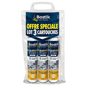 Lot de 3 Mastic-Colle flexpro PU 811 Blanc - 300ml