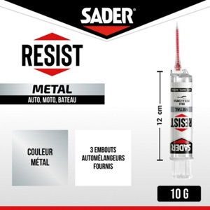 Colle bi-composants type epoxy spéciale métal - 10ml