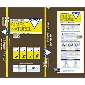 Ciment naturel prompt, tous travaux de maçonnerie courante - Sac de 25 kg