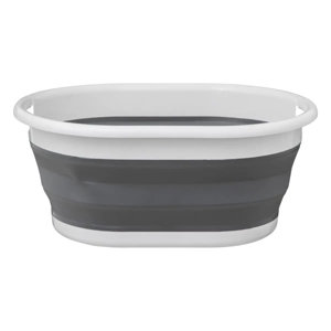 Bassine rétractable 21 L blanche et grise