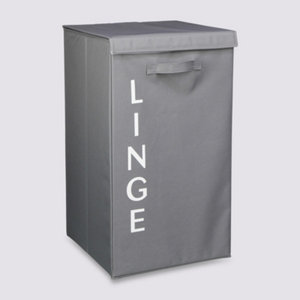 Panier à linge gris
