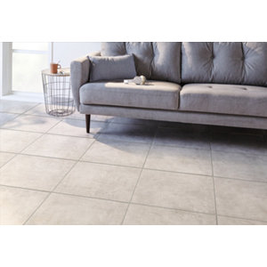 Carrelage de sol intérieur "Montceau" gris - 45,5 X 45,5 cm