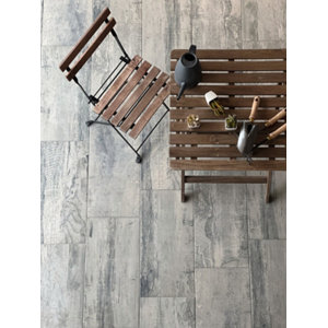 Carrelage sol extérieur grès cérame émaillé gris grip FOREST 30 x 60,3 cm