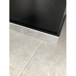 Plinthe pour carrelage de sol intérieur "Montceau" gris - l. 9,5 x L. 60,3 cm
