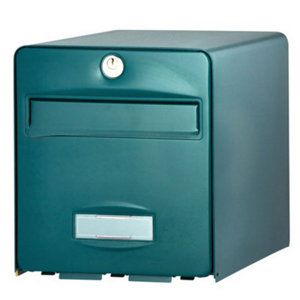 Boîte aux lettres BALTHAZAR 1 porte verte acier galvanisé 31x28x36,5 cm