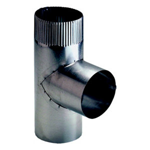 Té aluminié gris de diamètre : 125 mm