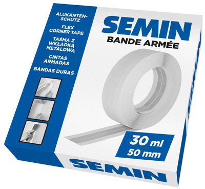 Bande armée papier + acier Semin 50mm x 30m - vue 1