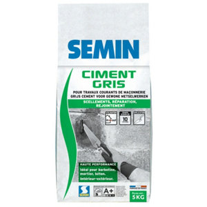 Ciment gris pour travaux de maçonnerie - sac de 5 kg