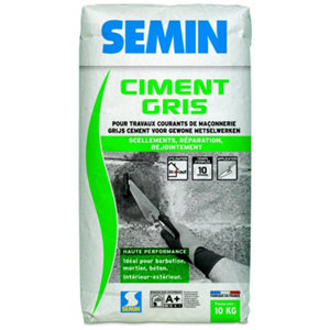 Ciment gris pour travaux de maçonnerie - sac de 10 kg