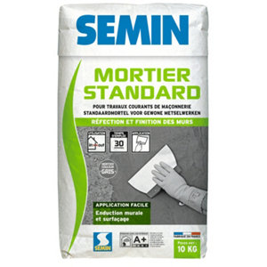Mortier standard pour travaux courants de maçonnerie - sac de 10 kg