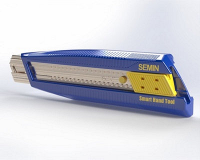 Cutter rabot professionnel lame rétractable 25mm Semin - vue 1