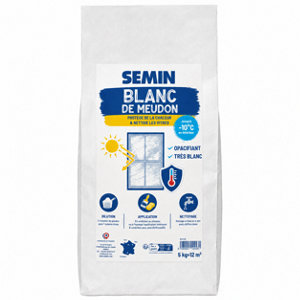 Blanc de Meudon 5 kg pour protection vitres contre chaleur