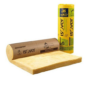 Rouleau laine de verre kraft 220 mm combles aménagés 35 R: 6,25 - 2,8 x 1,2 m