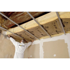 Laine de verre 400mm Comble perdu 40 R:10 - 2m x 1,2m - Rouleau kraft