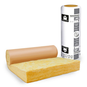 Laine de verre 280mm Comble perdu 40 R:7 - 2,8m x 1,2m - Rouleau kraft