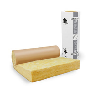 Laine de verre 120mm Murs 38 R:3,15 - 5,40m x 1,20m - Rouleau Kraft