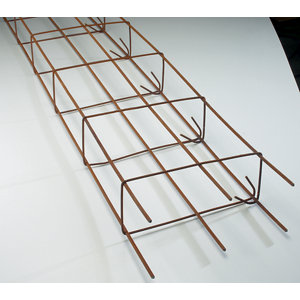 Semelle symétrique de fondation L. 6 m section 15 x 35 cm