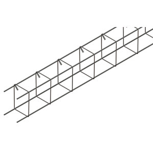 Chaînage carré pour solidarisation des murs et planchers, fondations L. 3 m, section 15 x 15 cm