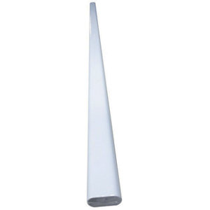Tube ovale blanc - L. 1 m x 3 x 1,5 cm.