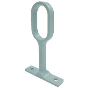 Support penderie  fixe oval 30x15mm blc