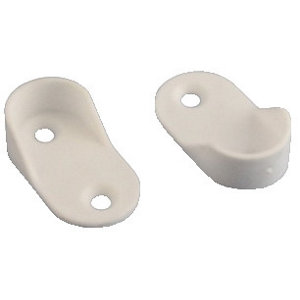 Lot de 2 supports pour penderie 30 x 15 mm blanc